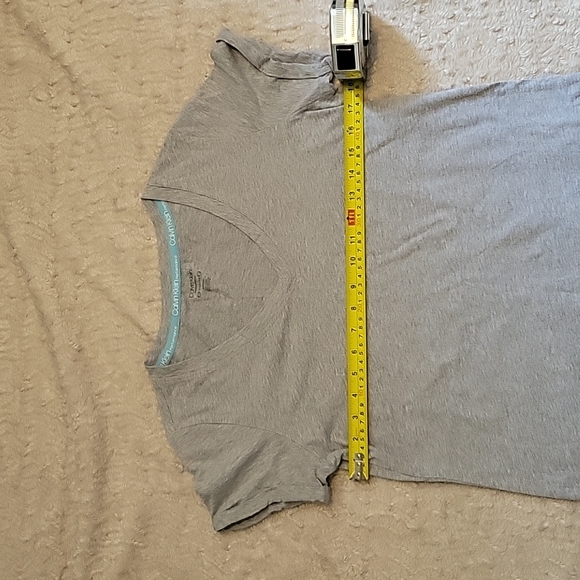 CALVIN KLEIN~ Short Sleeve Tunic, Grey, S - Picture 4 of 6